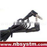 3.5mm Stereo Male to 3.5mm Stereo Male Cable Right Angle