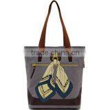 New Arrival Scarf Printing Canvas Women Shopping Bags Beach Bags thumbnail-1