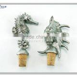 Silver Foil Lighted Seahorse Bottle Stopper/octopus Wine Bottle Stopper With Wooden Cork Make You Own Wine Bottle Stopper thumbnail-5