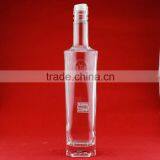New Design Empty Vodka Bottle Square Spirit Wine Bottle Clear Frosted Bottle thumbnail-3
