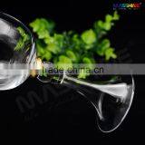 Manufacturer Wholesale Cheap Elegant Unusual Handmade Red Wine Glass With Gold Sliver Rim With Horn Shape Bottom thumbnail-3