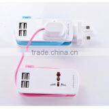 Universal 4 USB Charger Ports Power Strip With Universal Charfer Ports With BS, UL CSA, European Standard Power Strip thumbnail-3