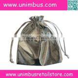 Shiny Metalic Color Drawstring Pouches With Custom Logo Printed