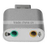 New Arrival! Mini Portable Aluminum USB External Stereo Sound Adapter for Windows and Mac. Plug and Play No Drivers Needed thumbnail-3