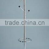 Chrome Metal Coat Cloth and Hats Rack With Umbrella Stand