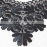 Fashion Neckline Design Embroidery Guipure Lace Collar Black Applique thumbnail-3