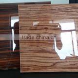 Two Side Same Color Wood Grain uv Board ,one Side in High Hlossy thumbnail-1