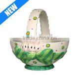 Ceramic Bunny Basket Candy Dish, 5-Inch thumbnail-1