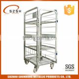industrial steel milk racks trolley carrying cart