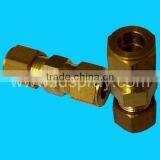 Brass Threaded 3/8 Through Connector With One Two Holes thumbnail-2