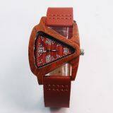 2017 Fashion Unisex Leather Strap Bamboo and Wooden Watch thumbnail-1