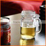 Wholesale Square Drinking Glass Jar With Handle thumbnail-1
