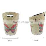 Living Room Bathroom Trash Can, Leather Trash Bin Without Lid thumbnail-3