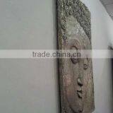 Silver Indoor Bali Wall Buddha Head Polyresin Decoration thumbnail-2