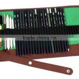 Factory Wholesale Drawing Sketching 36 Pieces Canvas Roll Up Pencil Case thumbnail-2