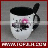 Personalized Multi Color Double Colored Coffee Mug With Spoon Sets thumbnail-3