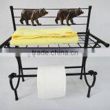 RH-4726 Bear Shape Metal Bathroom Tissue Rack Towel Holder thumbnail-2