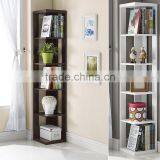 2016 New Design Wood Corner Shelf 5-Tier Bookcase Mdf Wooden Corner Rack Wholesale Corner Shelf thumbnail-3
