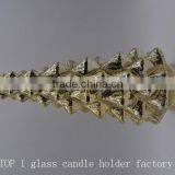 Gold Mercury Glass Christmas Tree Table Centerpieces for Weddings thumbnail-1