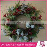 Christmas Gift 2016 Artificial Red Berries Christmas Wreath for Christmas Market thumbnail-6