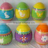 Colour Egg Shape Ceramic Egg Figurine for Easter thumbnail-1