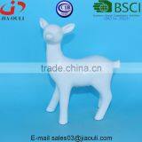 Christmas Decorative Glazed White Ceramic Standing Deer for Home Decor thumbnail-2