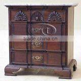 SHELL CHEST OF 4 DRAWERS MARBLE TOP thumbnail-1
