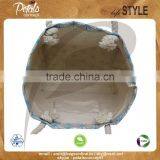 12 oz Natural Canvas Floral Print Tote Bag With Hanging Zip Pocket & With Twisted Rope Handle thumbnail-4