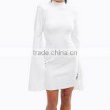 Women Fashion John Zack Petite High Neck Open Back Mini Dress With Split Sleeve thumbnail-1