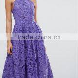 China Latest Clothing OEM Lace Pinny Scallop Margin Prom Midi Fashion Dress thumbnail-1