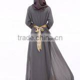New Model Abaya in Dubai Hijab Style Embroidery Chiffon Patch Abaya thumbnail-2