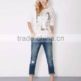 New Fashion Prints Front Short Design Shirts , Irregular Design Women's Shirt thumbnail-3