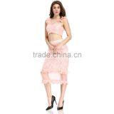Domin Fashion Guangzhou Factory Latest Skirt and Crop Top Set thumbnail-4