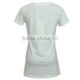 Cotton/spandex Cute Short Sleeve Knitting Garment With Print for Young Lady thumbnail-3