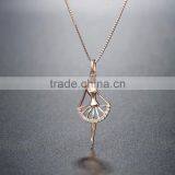 Hot Selling Diamond Necklace Fan Rose Gold Necklace thumbnail-4