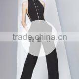 MaxNegio Brand Wholesale Fashion Chiffon 2016 Latest Design Jewel Neck Party Jumpsuit for Ladies thumbnail-2