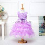 MGOO Hot Selling Factory OEM Kids Party Clothes Baby Princess Dress Pink Birthday Girl Dress Purple/White/Red 2015 thumbnail-5