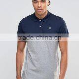 MGOO Cheap Price Custom Printing T-shirt Left Chest Printing Mens Polos Contrast Cotton Spandex Muscle Tops thumbnail-2