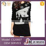 Ugly Christmas Knitted Pullover Cotton Crew Neck Sweater For Women on 2016 thumbnail-1