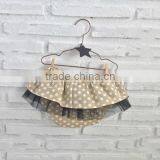 Khaki Polka Dot Diaper Cover Skirt Girls Bloomer Dress Chiffon Underwear Bulk Wholesale China Factory thumbnail-1