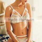 Runwaylover 5501 Hot Sale White Lace Sexy Hollow Out Bra Set thumbnail-5