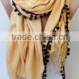 Jasmine Ruffle Pashmina Scarfs Ruffle Pashmina Scarves Pompom Scarf Frilly Women Scarf Wedding Scarf Jasmine Scarfs Fashion Acce thumbnail-5