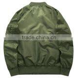 Jacket Men Design Baseball Jacket Custom Print Cheap Green Army Jacket thumbnail-3