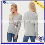 2016 Fashion Black Sweatshirt Long Sleeve Cheap Wholesale Custom Crewneck Sweatshirts thumbnail-1