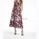 Polyester One-piece Dress Big Pendulum Type & Different Size for Choice & Belt & Mid-calf Printed 86276 thumbnail-3