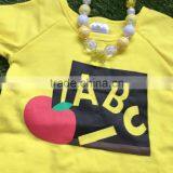 Baby Girls Ruffle Capri Pants Sets Apple Girls Boutique Sets Kids Unique Pre Back to School Clothing Sets Baby Girls Clothing thumbnail-2