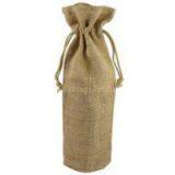 Drawstring Burlap Wine Bags Wholesale thumbnail-1