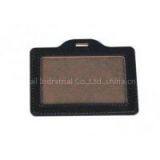 Brown Fake Leather Credit or ID Card Holder, Conference Name Badge Holders Wallet 30320 thumbnail-1