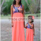 Family Clothes for Mommy and me Gingham Checks Frocks Design Mother and Daughter Dress Casual Dress