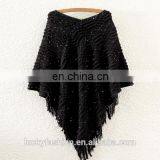 Women Irregular Tassel Sequined v Nick Fashion Sweater thumbnail-3
